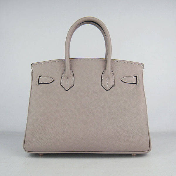 Replica Hermes Birkin 30CM Togo Leather Bag Grey 6088 On Sale - Click Image to Close